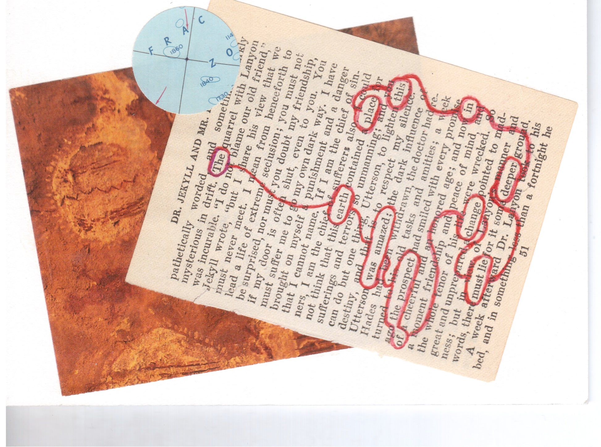 John Rigney — Correspondances #1 — original postcard artwork