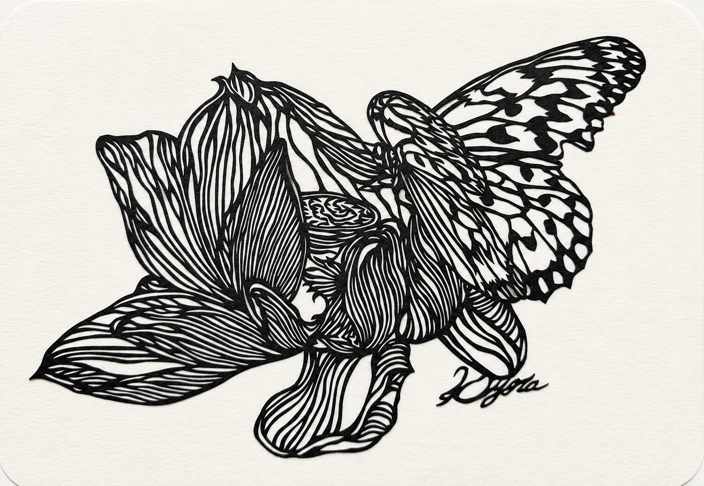 KIYORA NAMIKI — Correspondances #1 — original postcard artwork