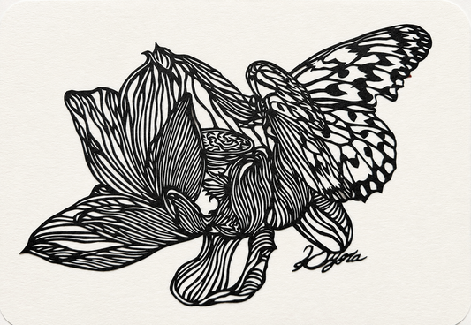 KIYORA NAMIKI — Correspondances #1 — original postcard artwork