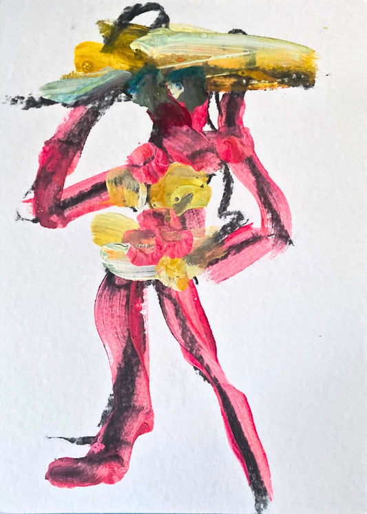 Karen Thomas — Correspondances #2 — original postcard artwork