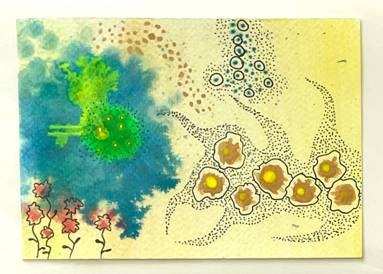 Kate Agarwal — Correspondances #3 — original postcard artwork