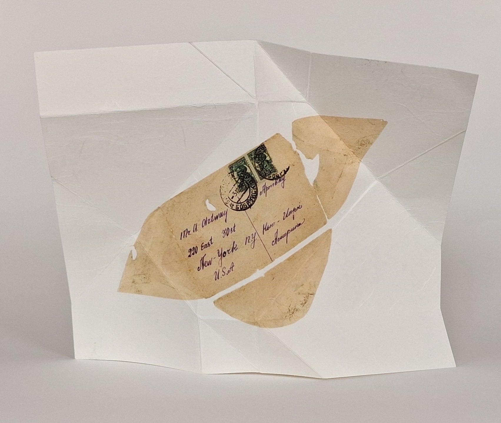 Katie Tackman — Correspondances #1 — original postcard artwork