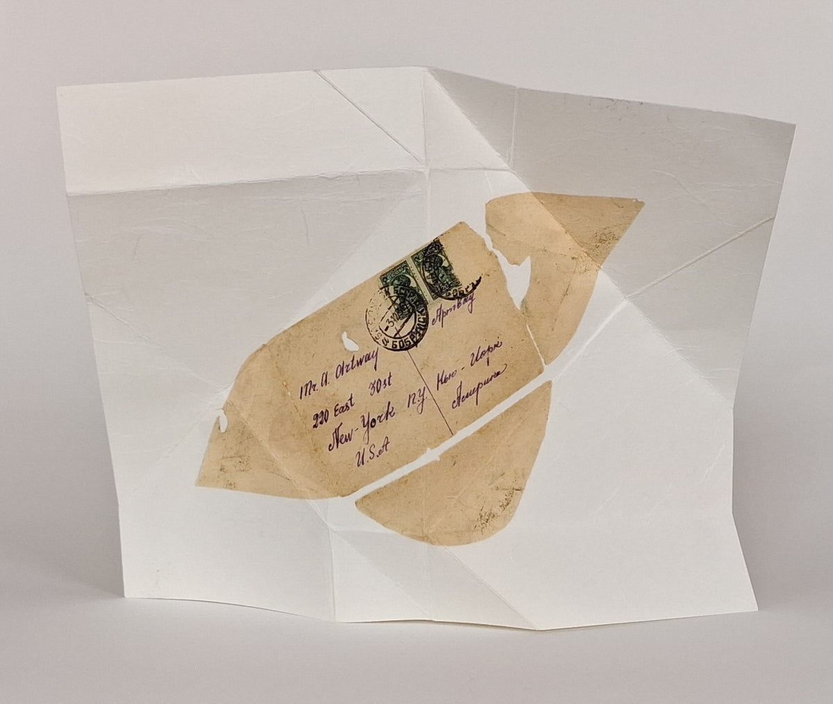Katie Tackman — Correspondances #1 — original postcard artwork