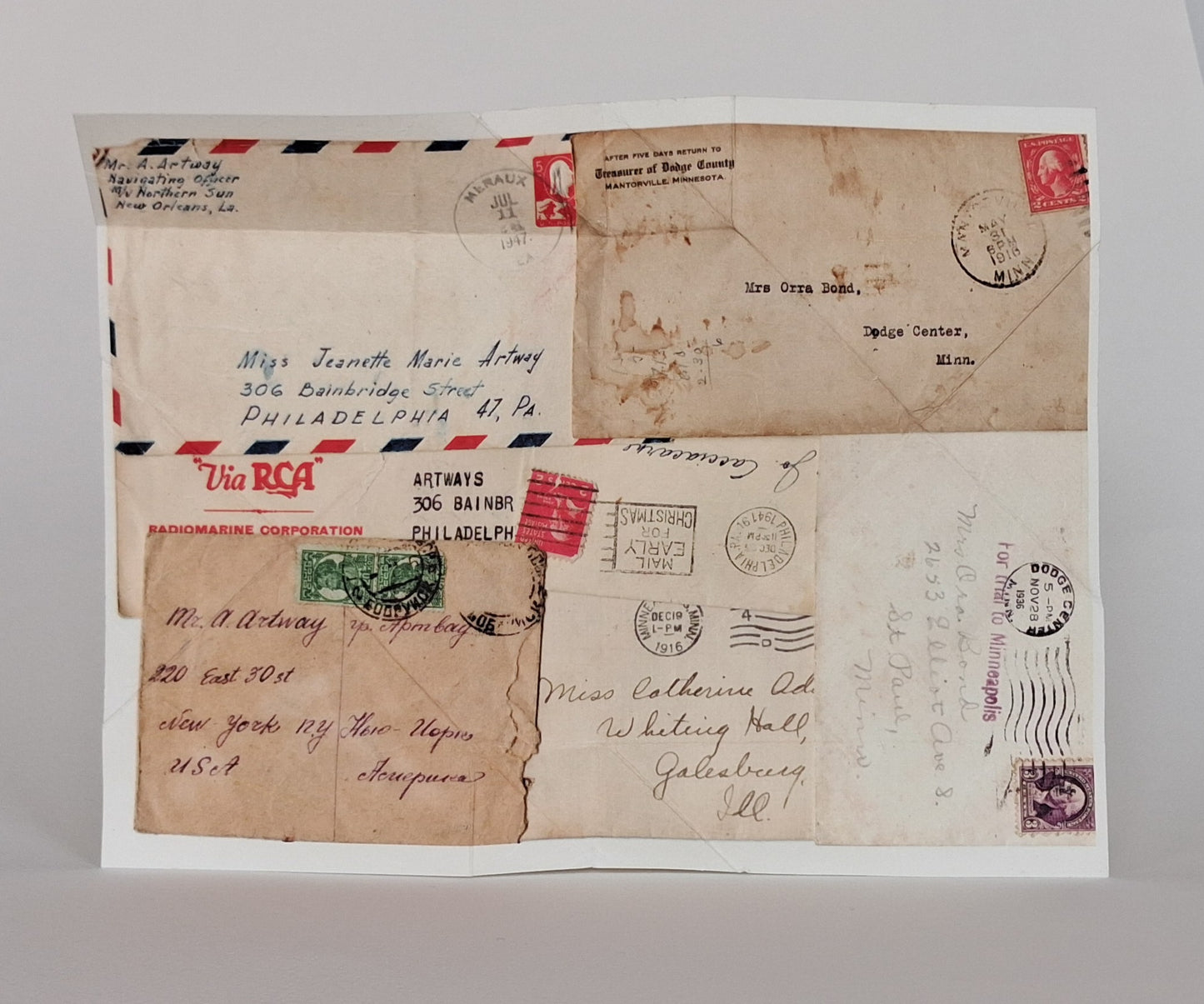 Katie Tackman — Correspondances #3 — original postcard artwork