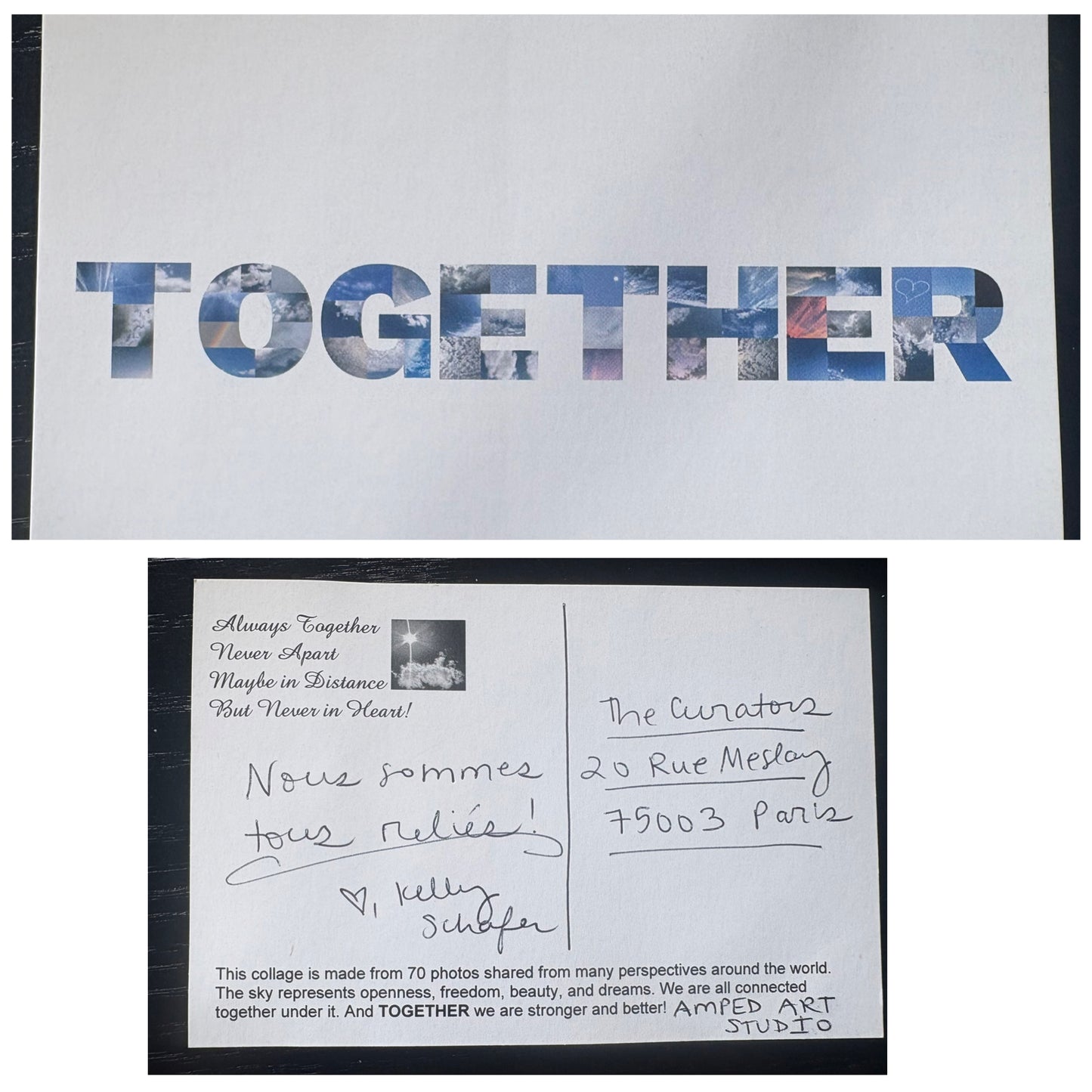 Kelly Schafer — Correspondances #1 — original postcard artwork