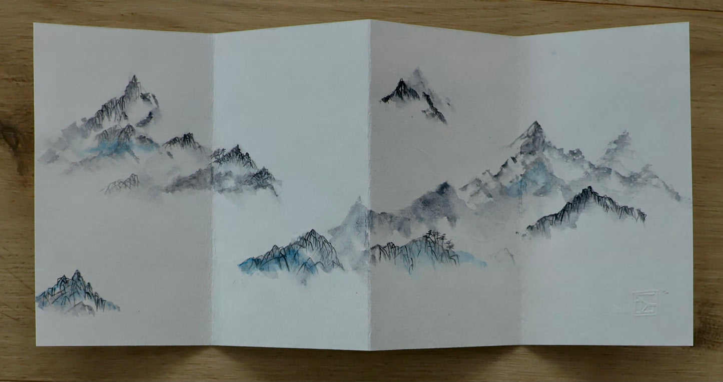 Lan et Yves Grandclement — Correspondances #1 — original postcard artwork