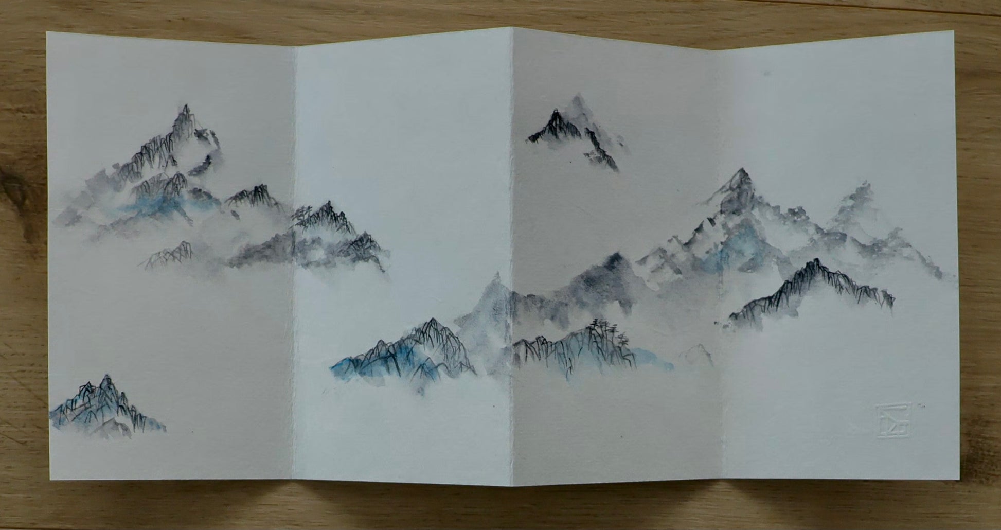 Lan et Yves Grandclement — Correspondances #1 — original postcard artwork