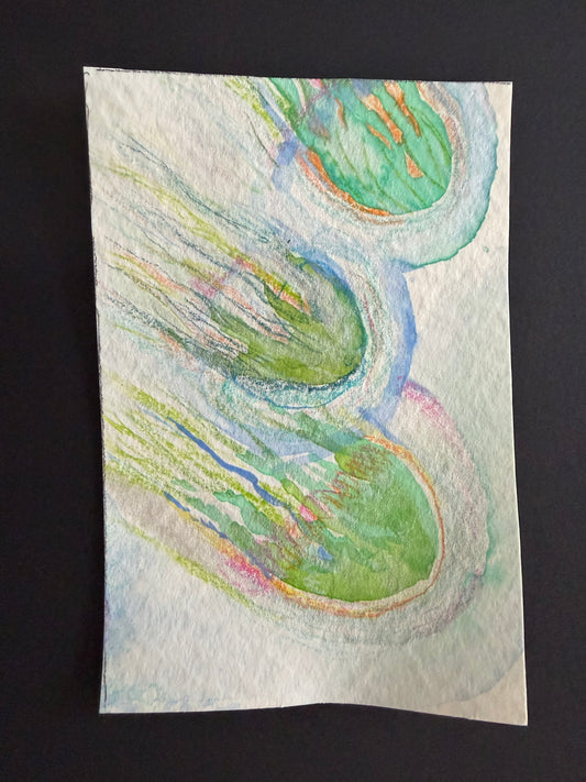 Laura Mullen — Correspondances #1 — original postcard artwork