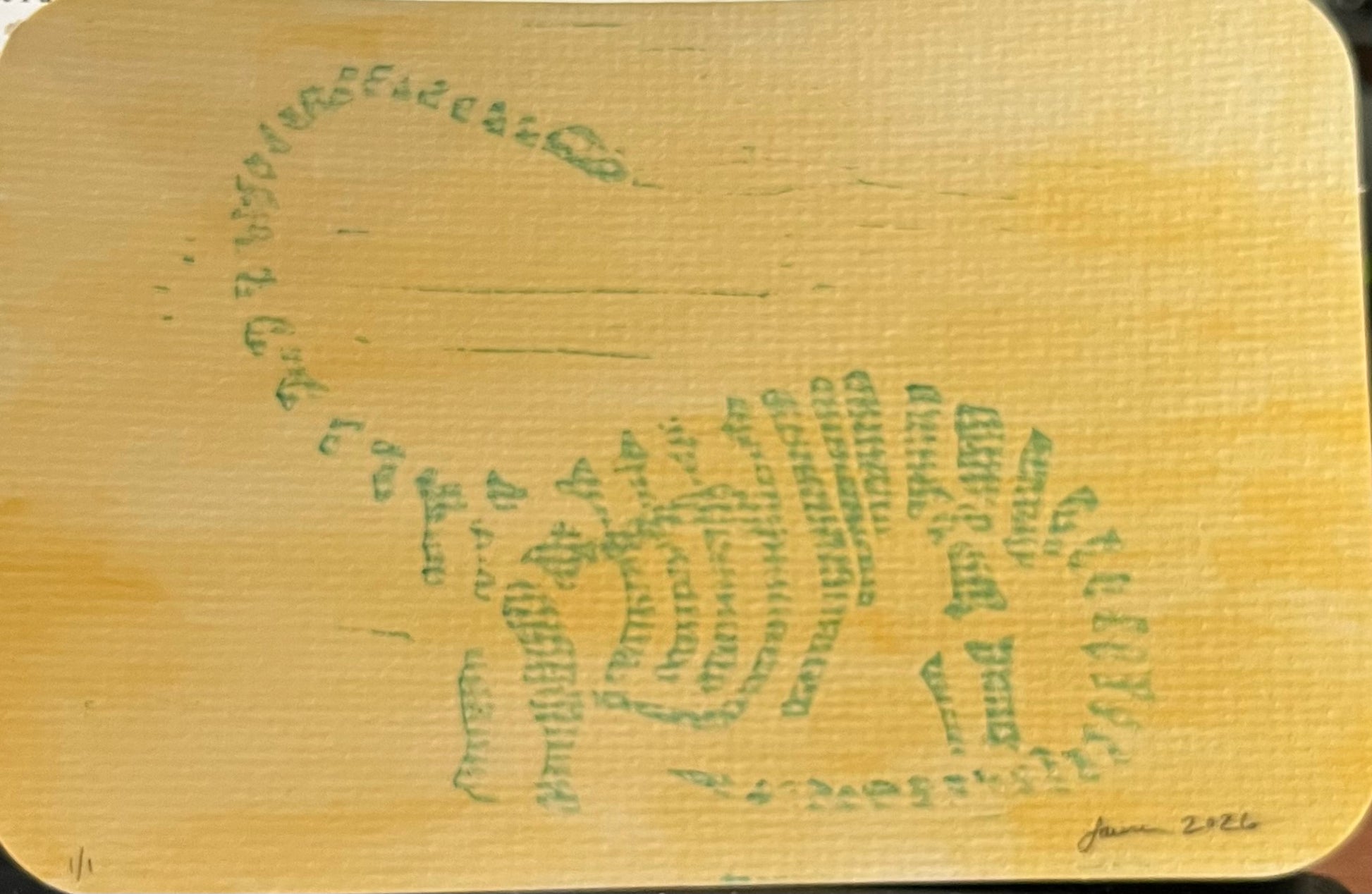 Lauren Abramo — Correspondances #1 — original postcard artwork