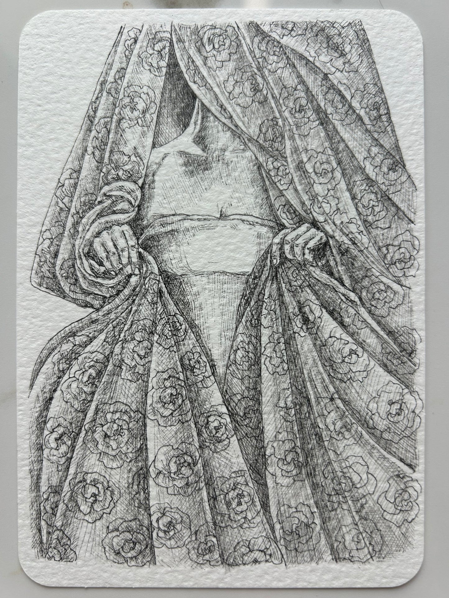 Liudmila Panenkova — Correspondances #1 — original postcard artwork