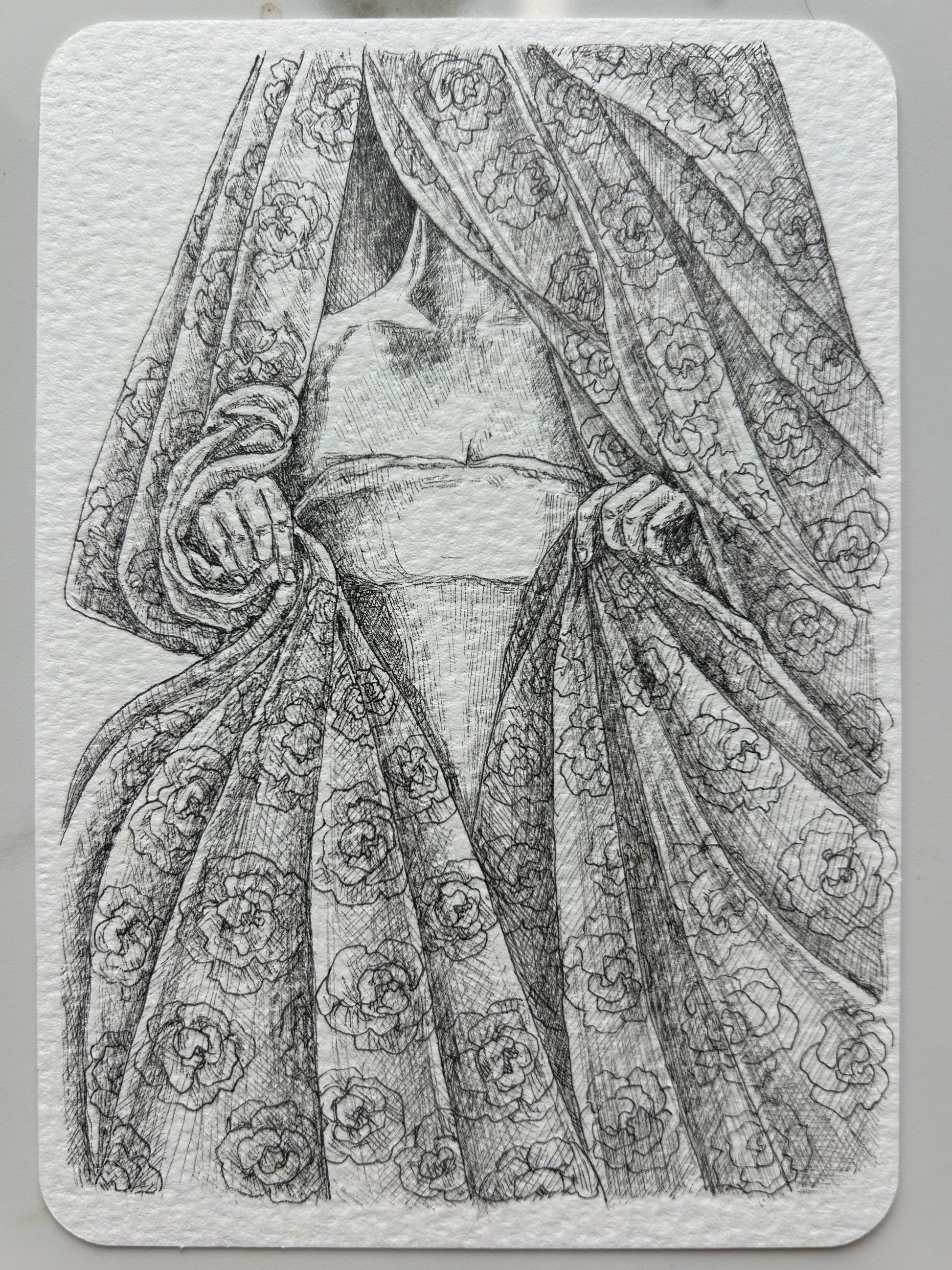 Liudmila Panenkova — Correspondances #1 — original postcard artwork