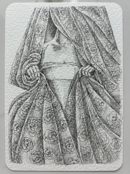 Liudmila Panenkova — Correspondances #1 — original postcard artwork