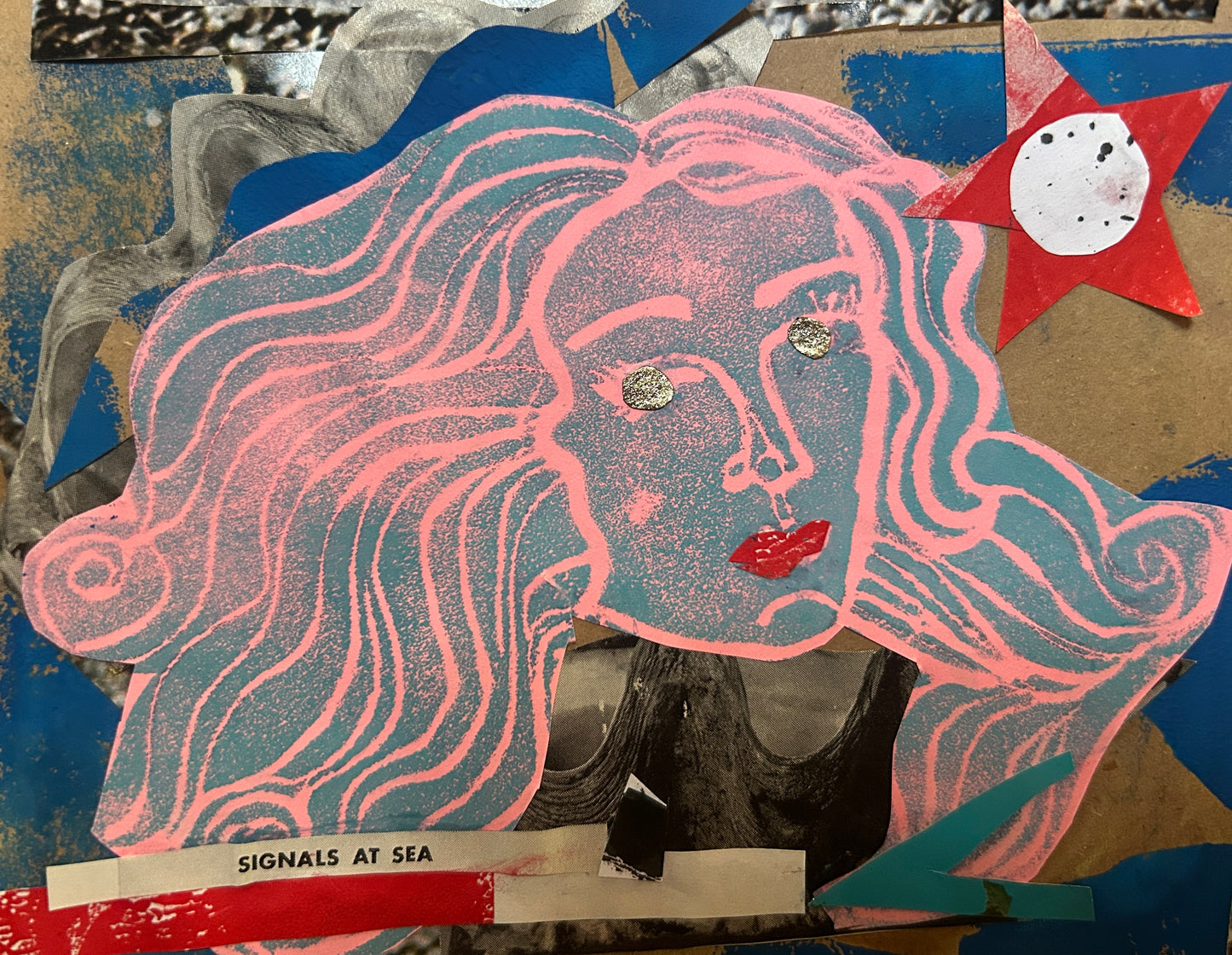 Liz WOLF — Correspondances #1 — original postcard artwork