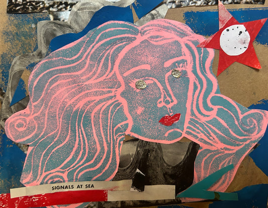 Liz WOLF — Correspondances #1 — original postcard artwork