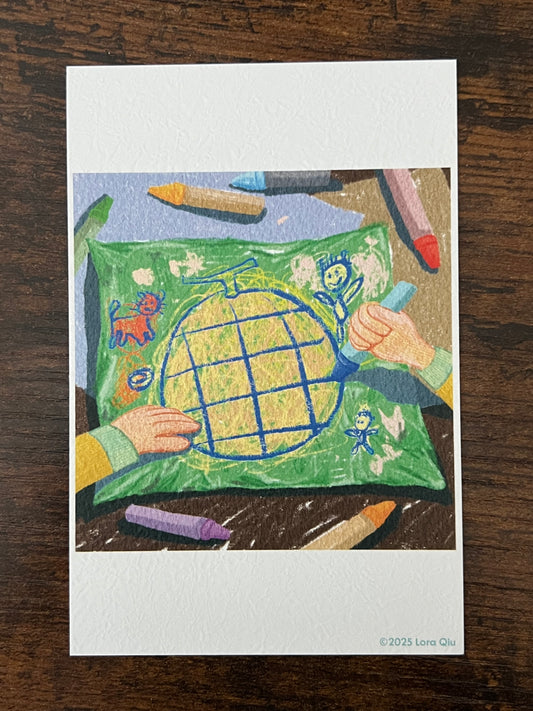 Lora Qiu — Correspondances #2 — original postcard artwork