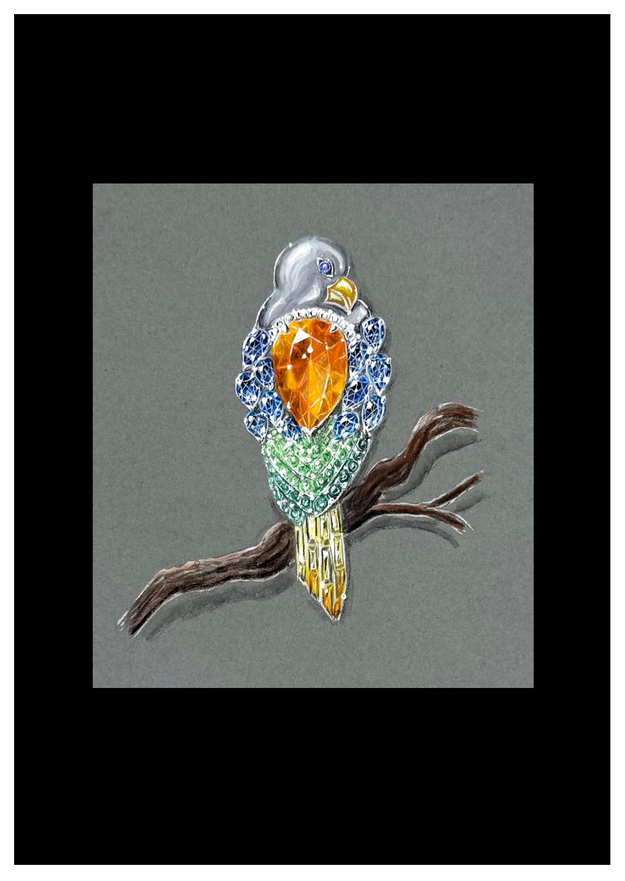Lou Becker — Correspondances #2 — original postcard artwork