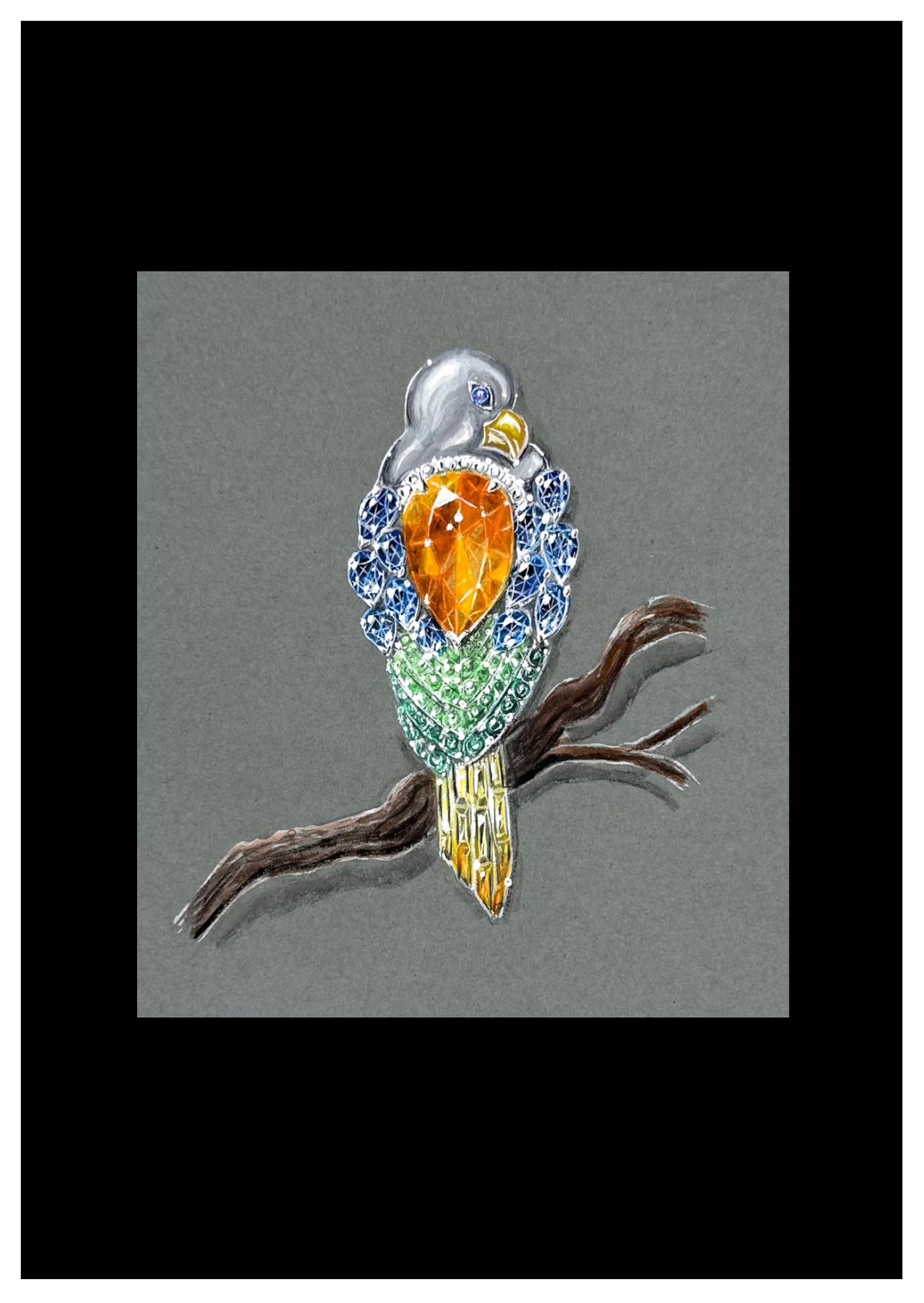 Lou Becker — Correspondances #2 — original postcard artwork
