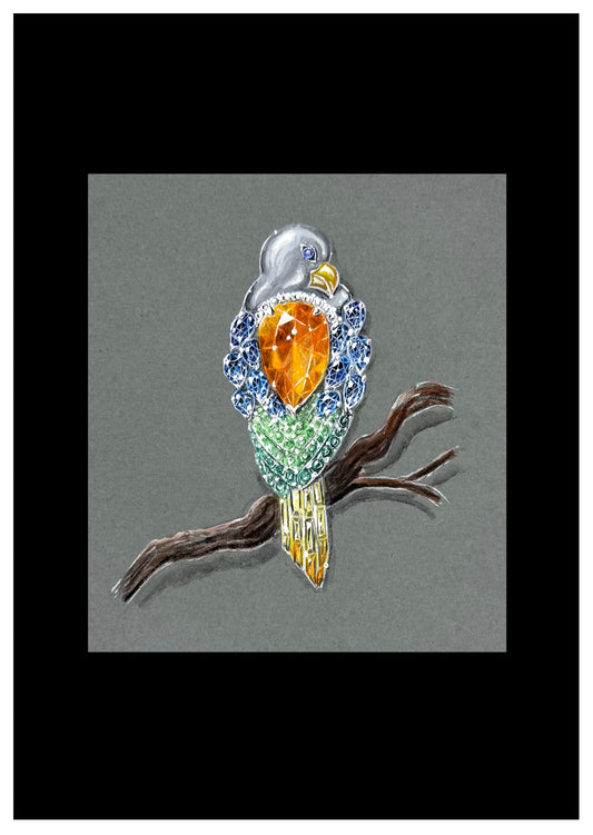 Lou Becker — Correspondances #2 — original postcard artwork