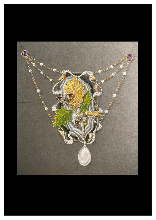 Lou Becker — Correspondances #3 — original postcard artwork