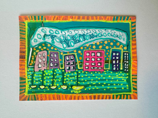 Lucah Dunn — Correspondances #1 — original postcard artwork