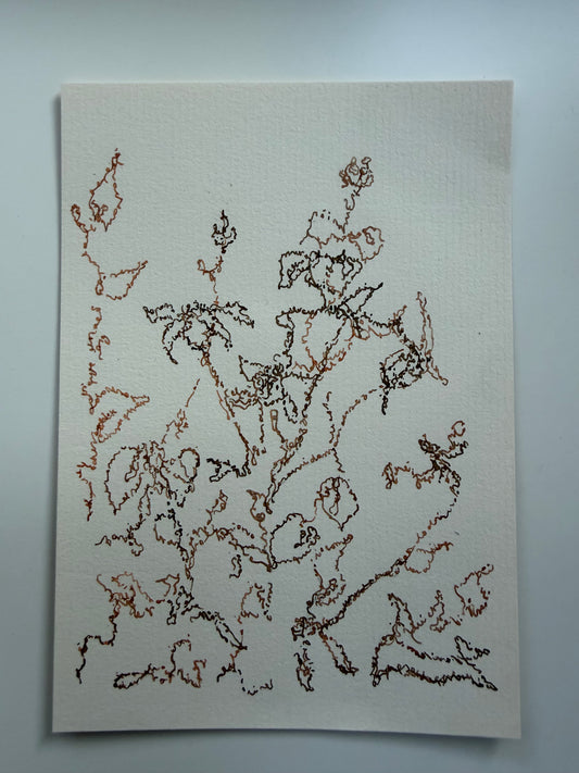 Maria Corti — Correspondances #3 — original postcard artwork