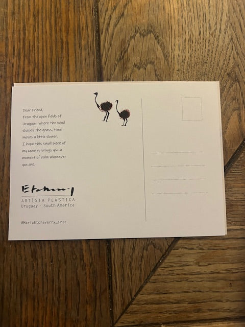 Maria Etcheverry — Correspondances #2 — original postcard artwork