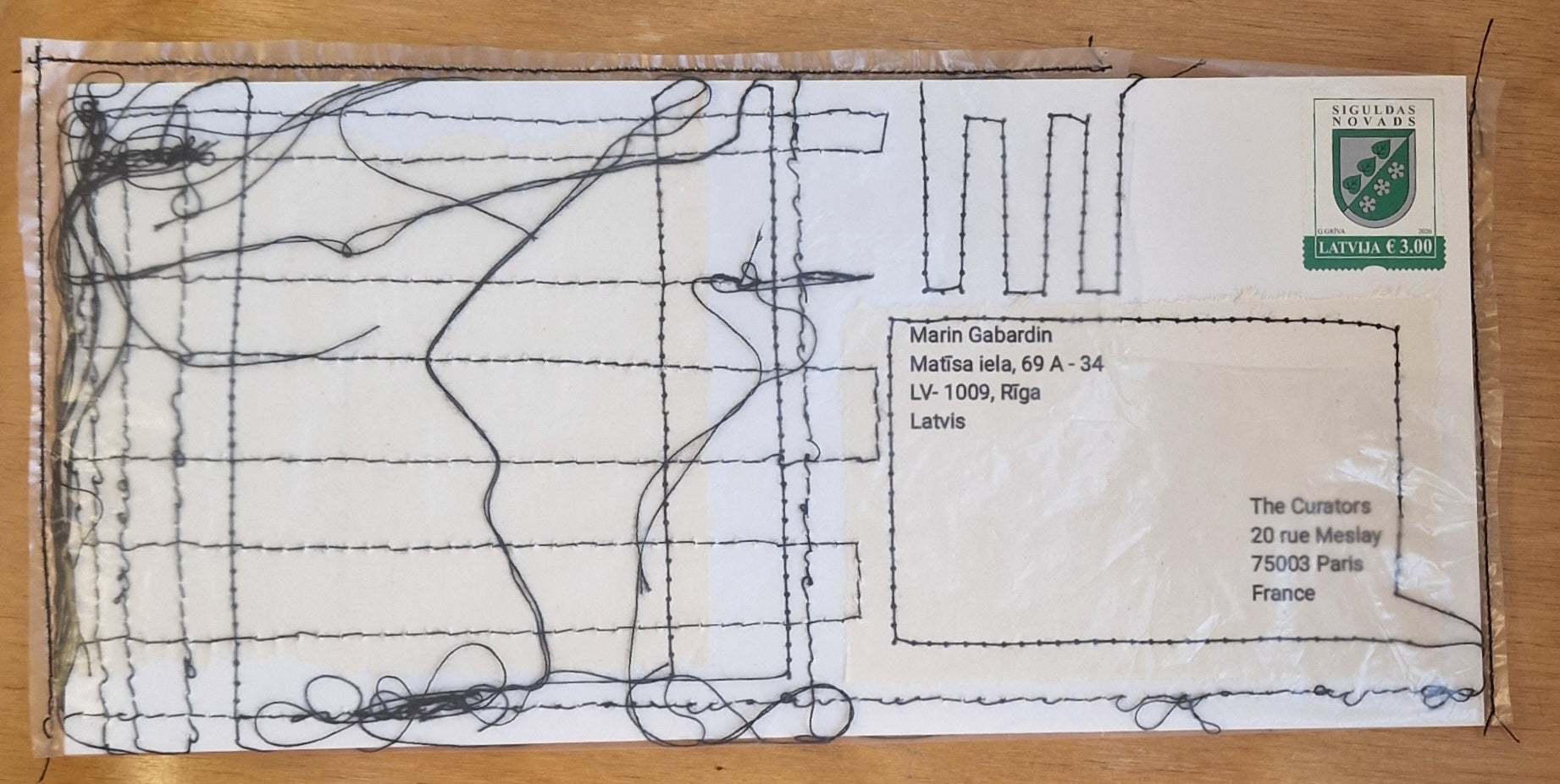 Marina Potanina — Correspondances #3 — original postcard artwork