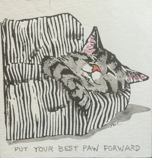 Mary Romanuck — Correspondances #3 — original postcard artwork
