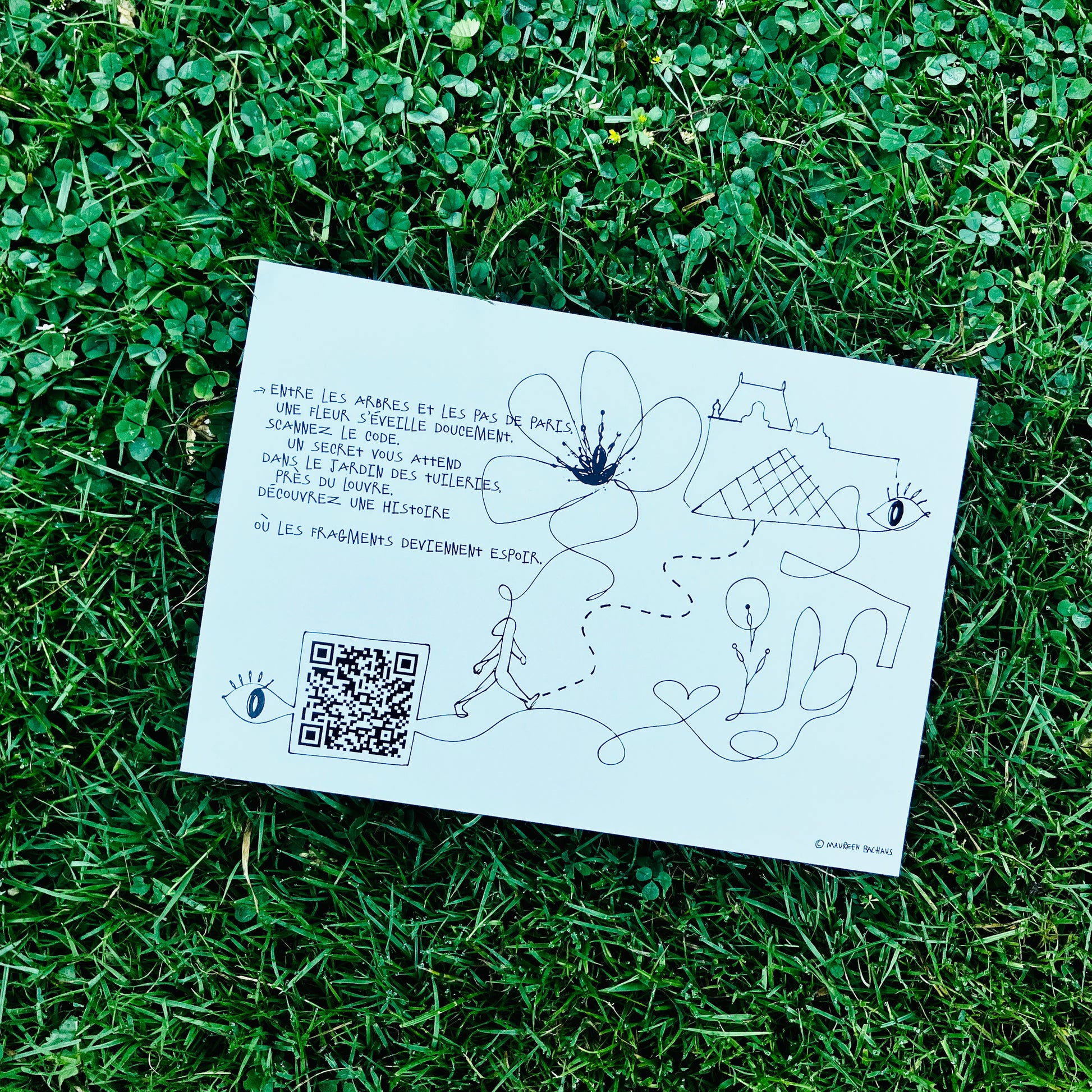 Maureen Bachaus — Correspondances #1 — original postcard artwork