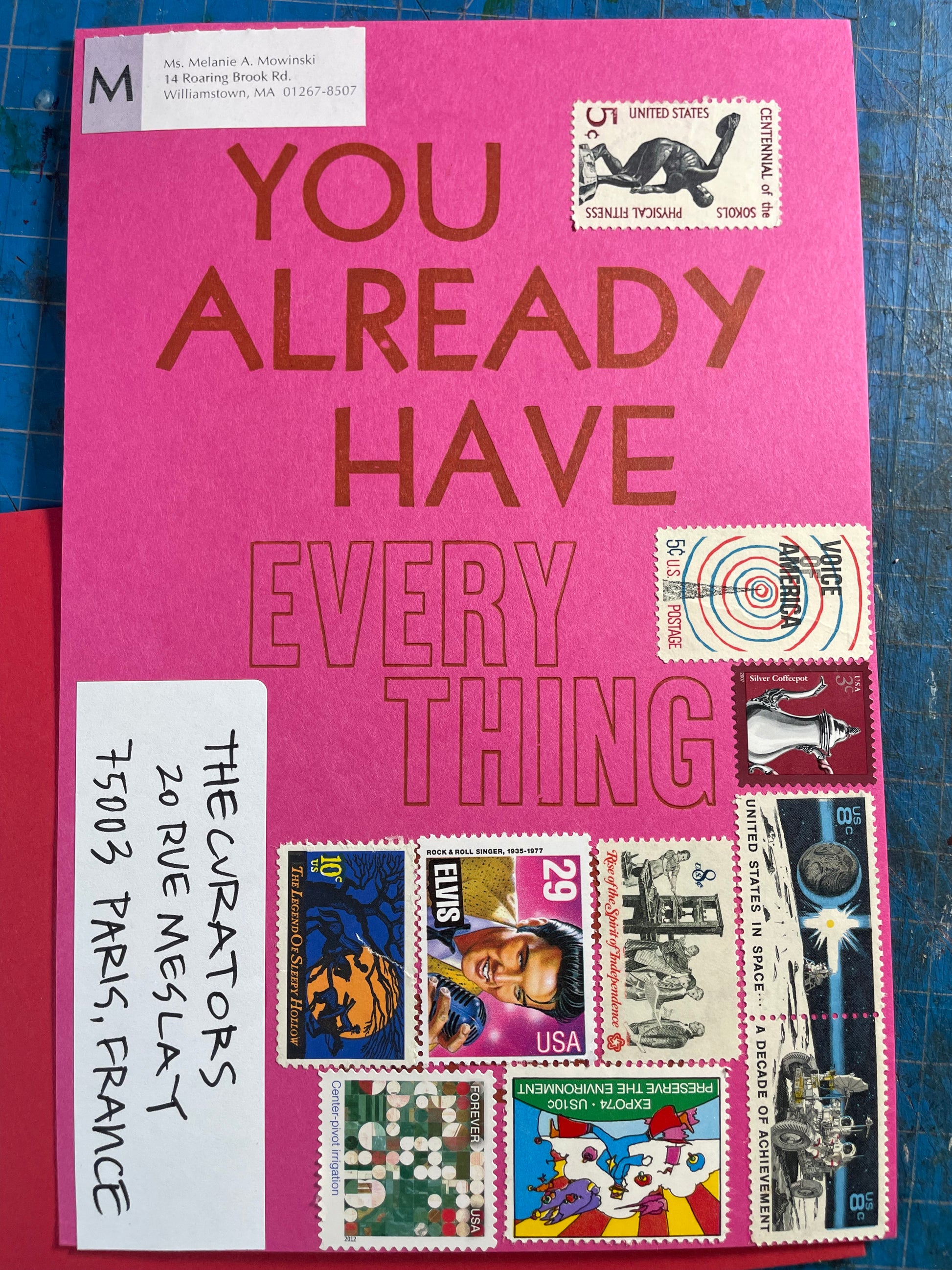 Melanie Mowinski — Correspondances #3 — original postcard artwork