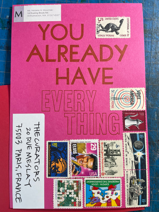 Melanie Mowinski — Correspondances #3 — original postcard artwork