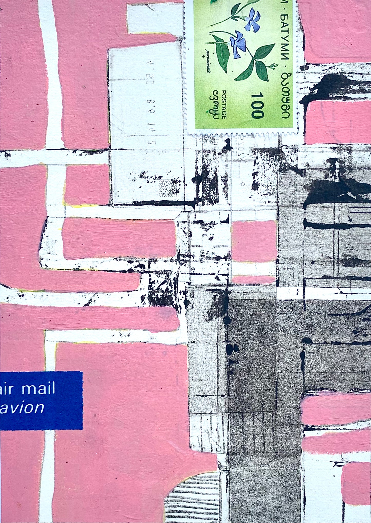Mette Mailund Strong — Correspondances #2 — original postcard artwork