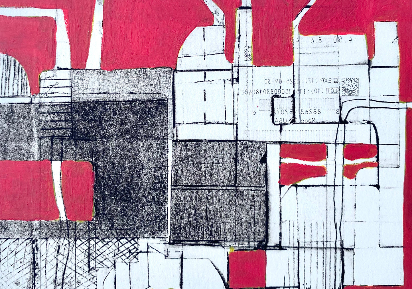 Mette Mailund Strong — Correspondances #3 — original postcard artwork