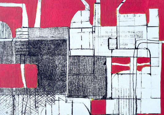 Mette Mailund Strong — Correspondances #3 — original postcard artwork