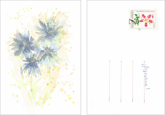 Micaela Chindamo — Correspondances #1 — original postcard artwork