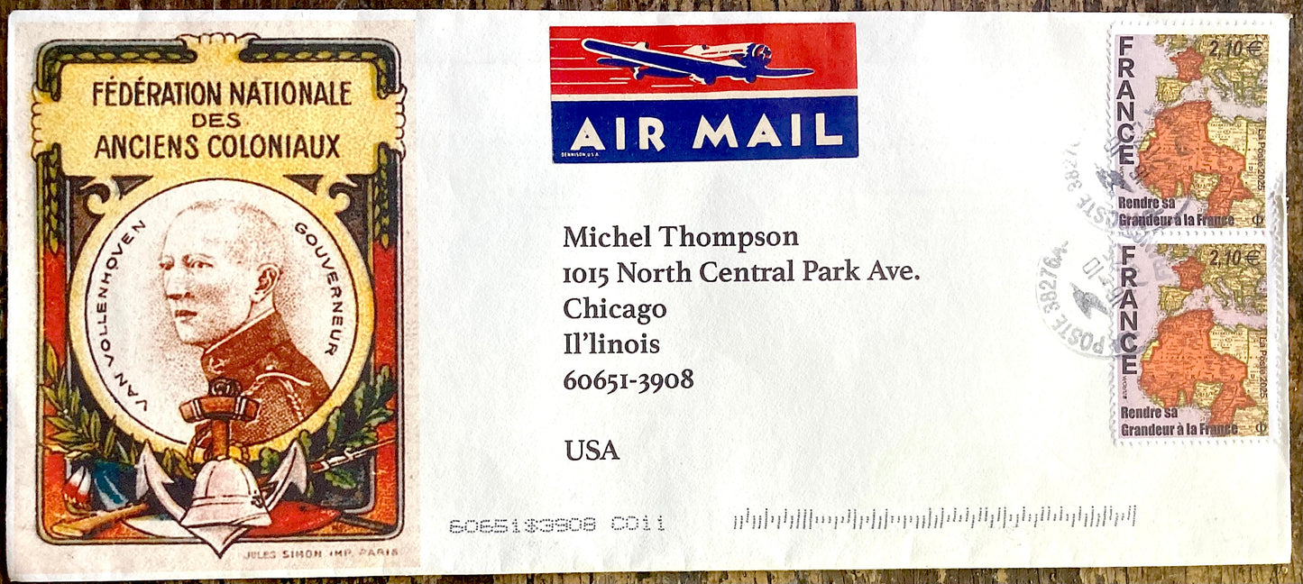 Michael Thompson — Correspondances #2 — original postcard artwork