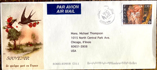 Michael Thompson — Correspondances #3 — original postcard artwork