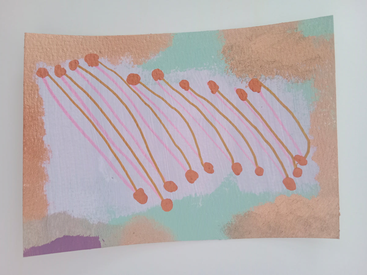 Michaela Schreiner — Correspondances #2 — original postcard artwork