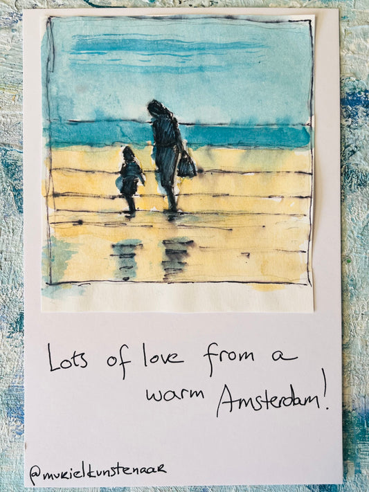 Muriel Boer — Correspondances #1 — original postcard artwork