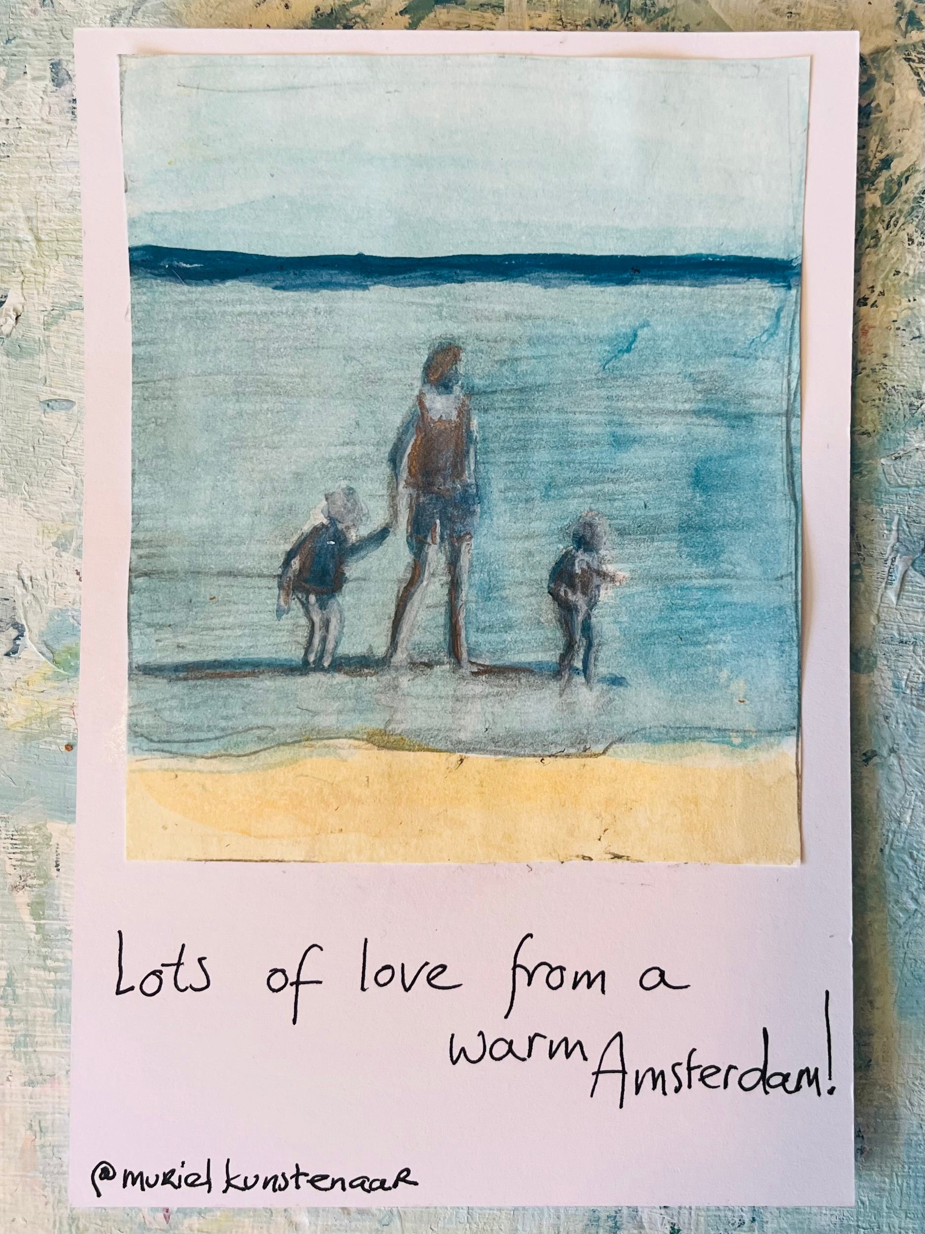 Muriel Boer — Correspondances #2 — original postcard artwork