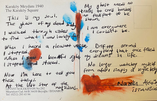 Nazelin Akgün — Correspondances #1 — original postcard artwork