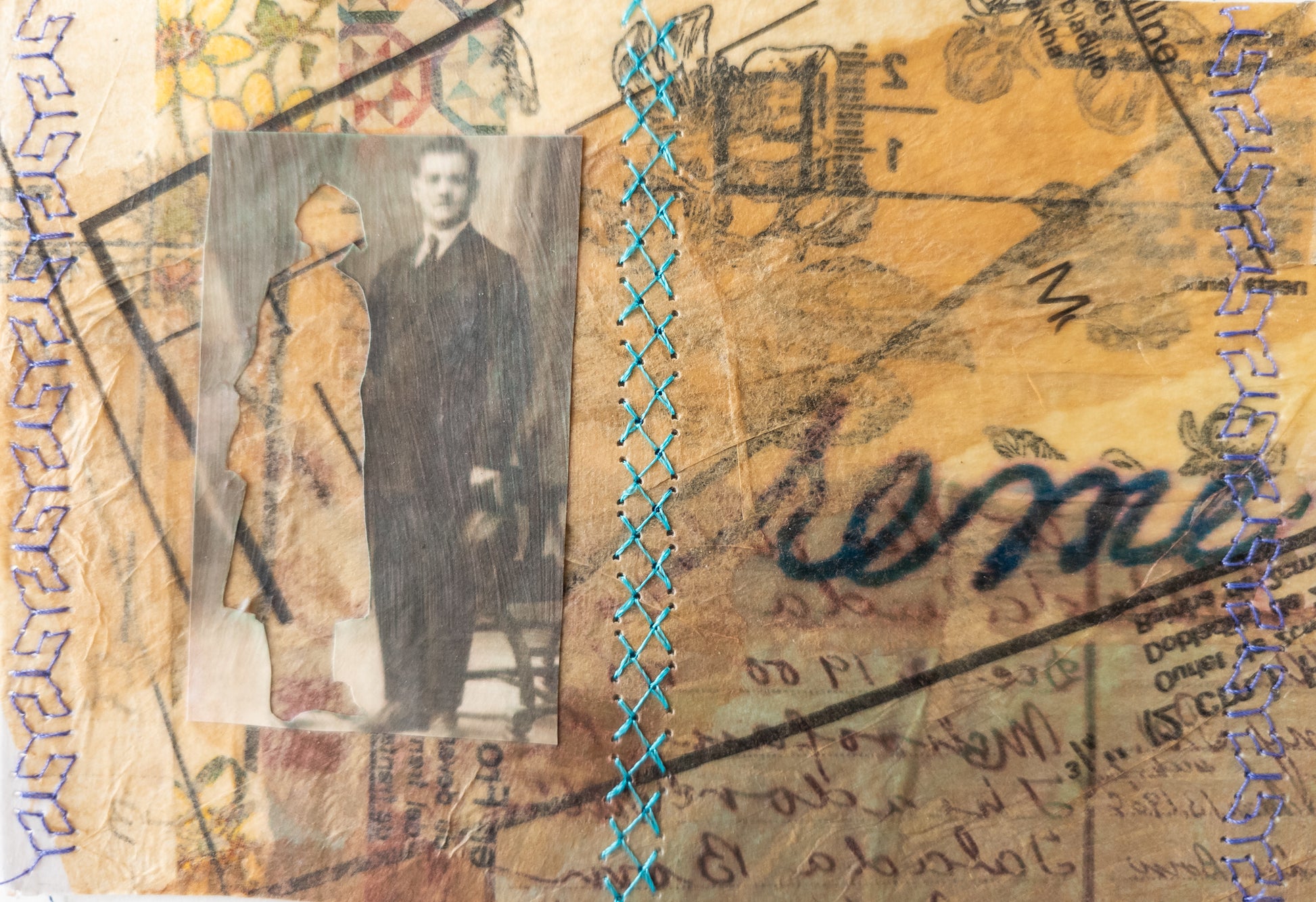 Nicci Schwartz — Correspondances #3 — original postcard artwork