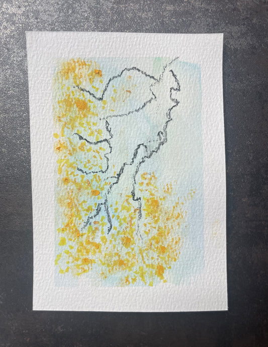 Noura Kamel — Correspondances #2 — original postcard artwork