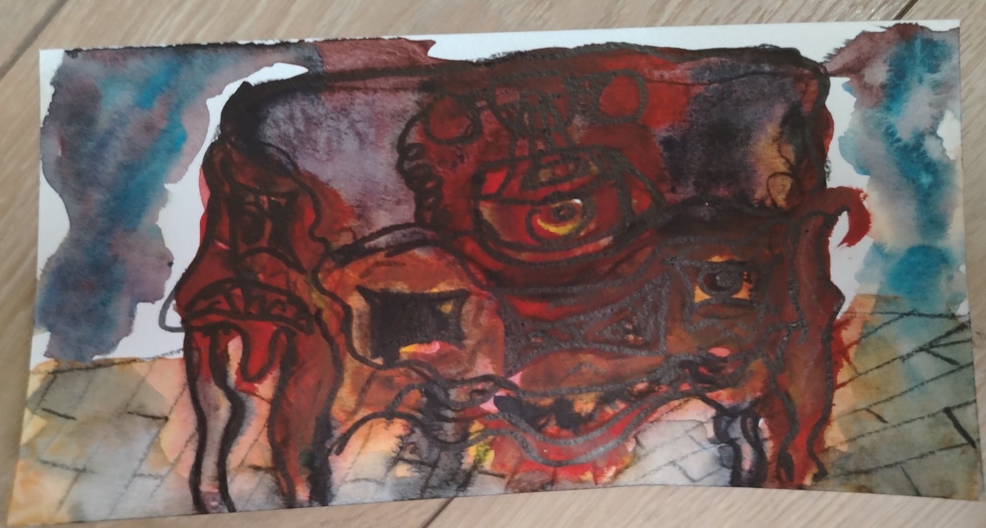 Paula Lifschitz — Correspondances #3 — original postcard artwork