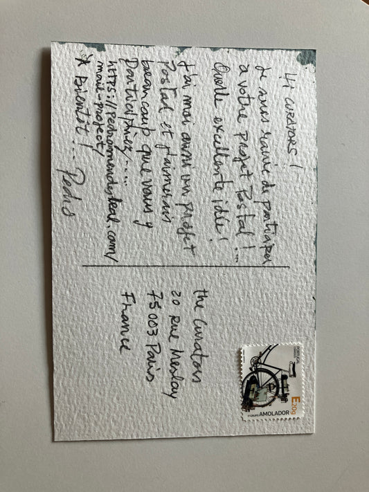 Pedro Leal — Correspondances #2 — original postcard artwork