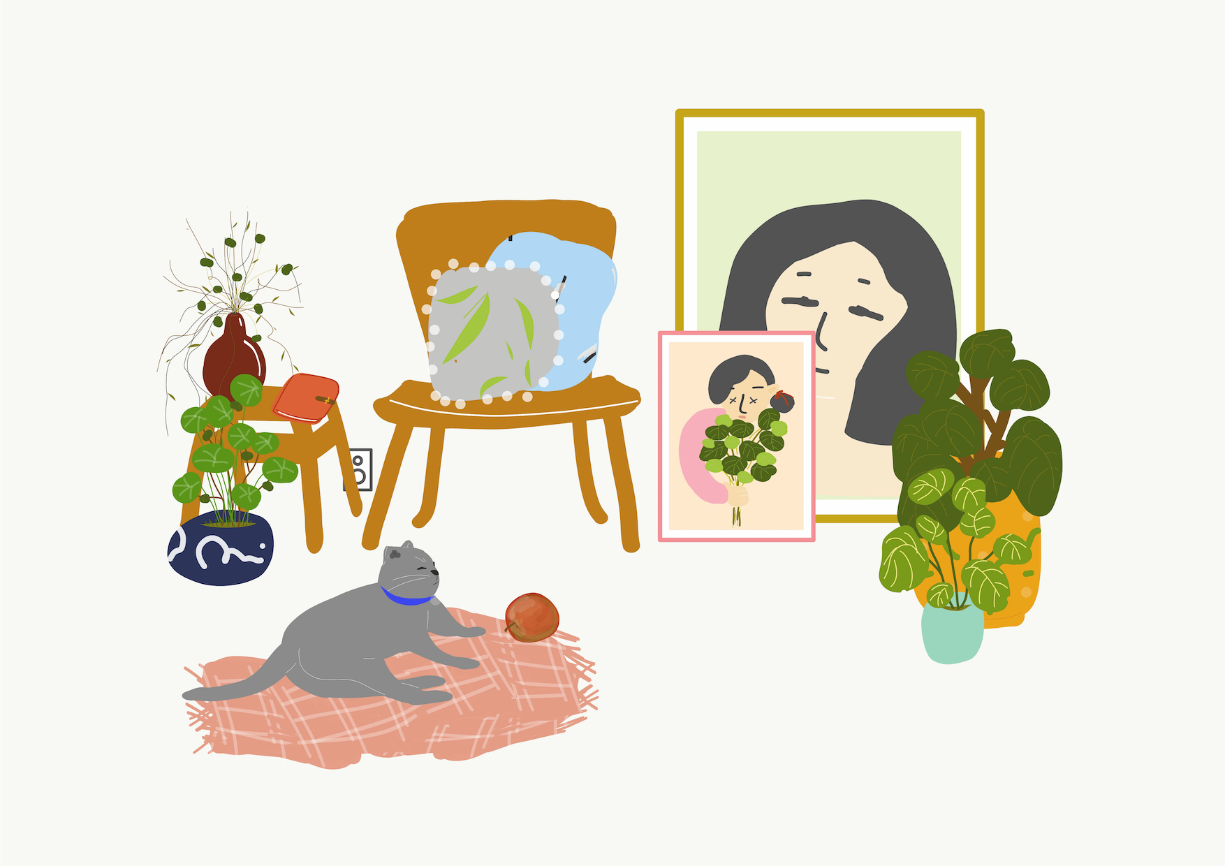 Pei Yi Wang — Correspondances #3 — original postcard artwork