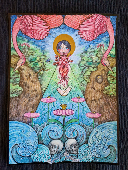 Pia Tham — Correspondances #1 — original postcard artwork
