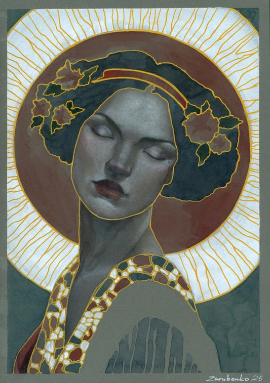 Polina Zarubenko — Correspondances #1 — original postcard artwork