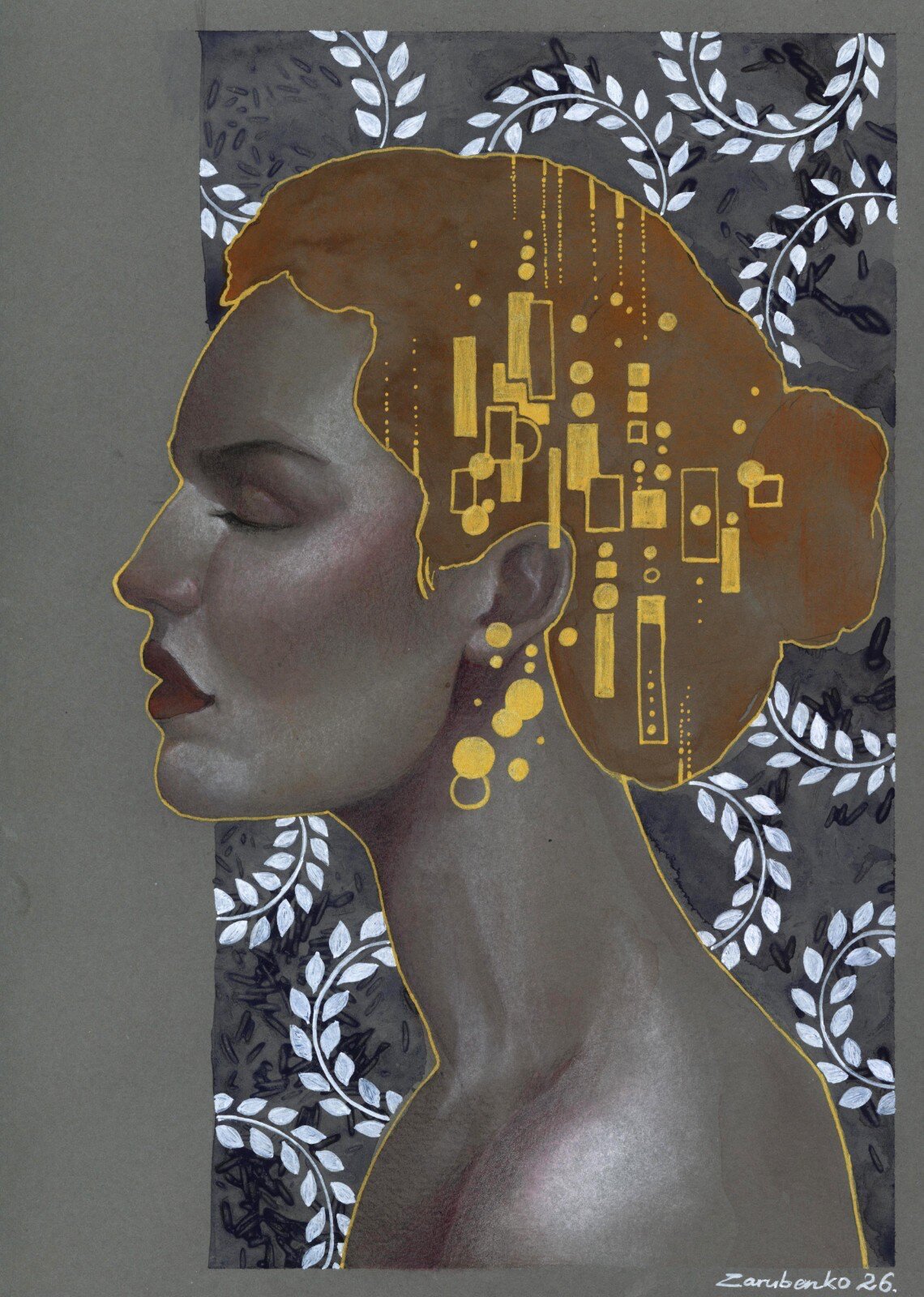 Polina Zarubenko — Correspondances #2 — original postcard artwork