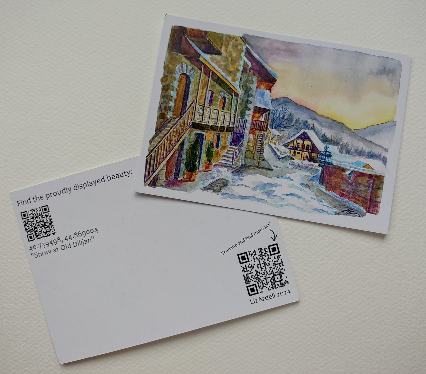 Polina Zhivaeva — Correspondances #3 — original postcard artwork
